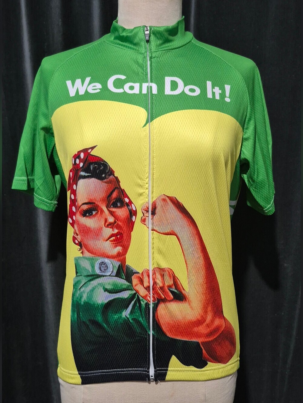 We Can Do It! Women’s Cycling Jersey - Green/Yellow